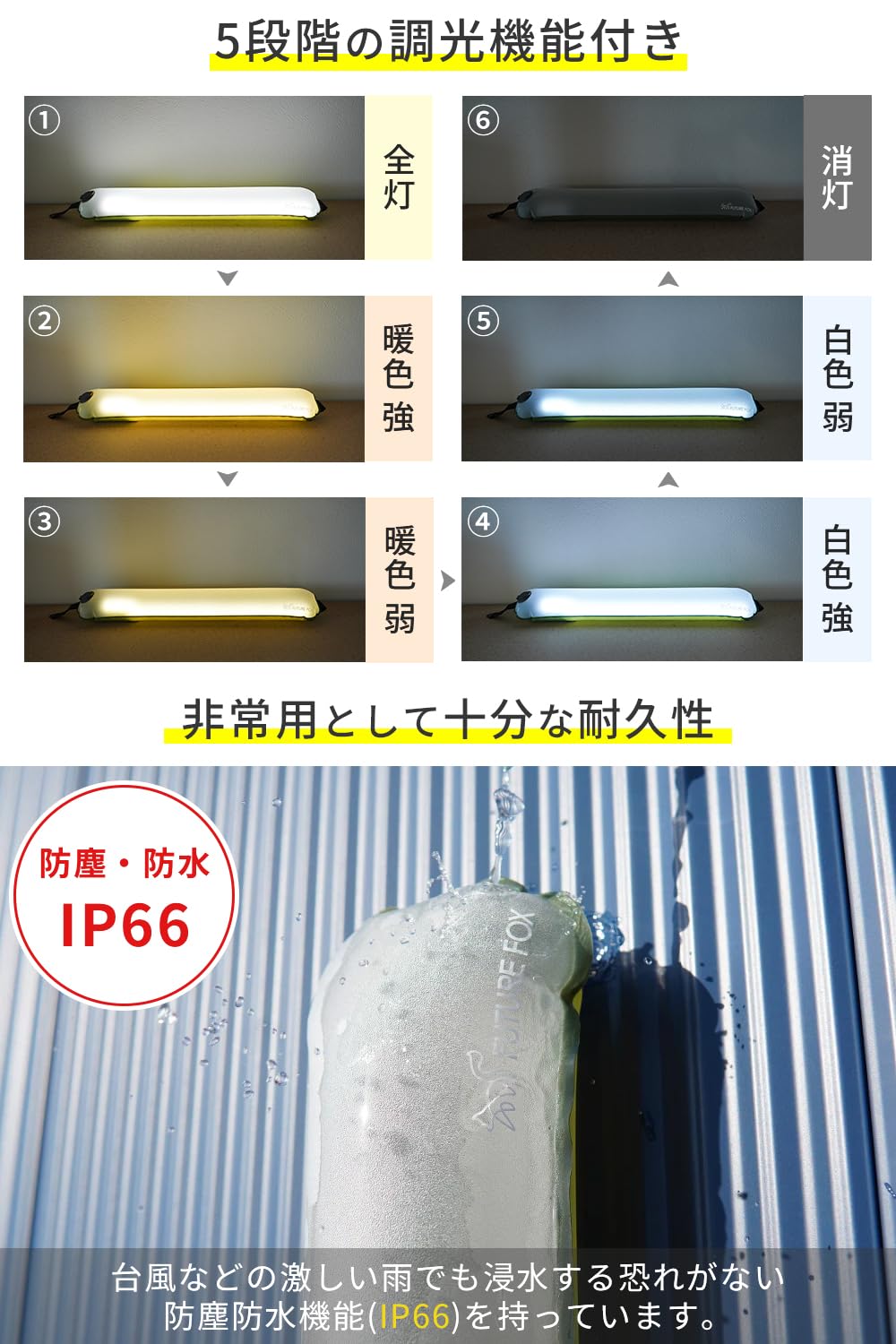 Amazon.co.jp: FUTUREFOX 災害用 空気膨張式 エアライト LEDランタン